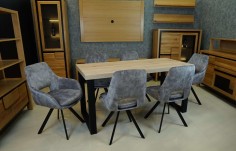 Elegancki zestaw stół LoftX i 4 krzesła Hamburg/Monachium