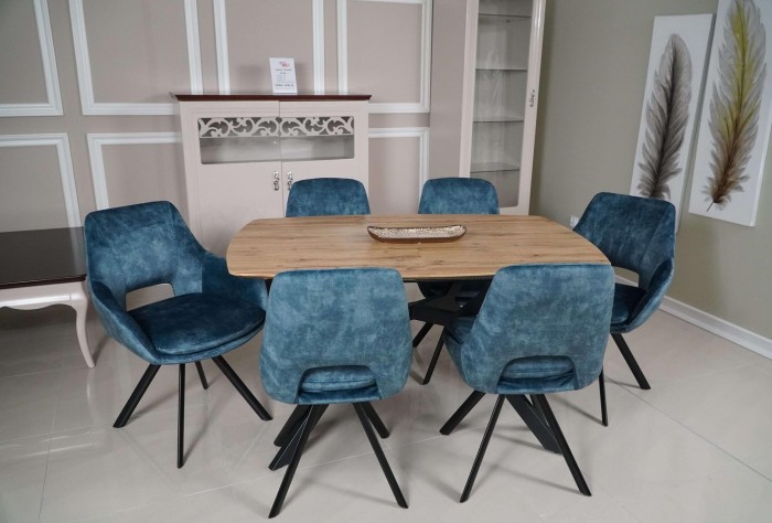 Elegancki zestaw stół LoftX i 4 krzesła Hamburg/Monachium