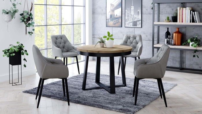 Zestaw Vesper i 4 krzesłą Vitos